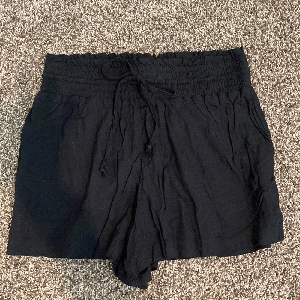 Abercrombie Black Drawstring Shorts